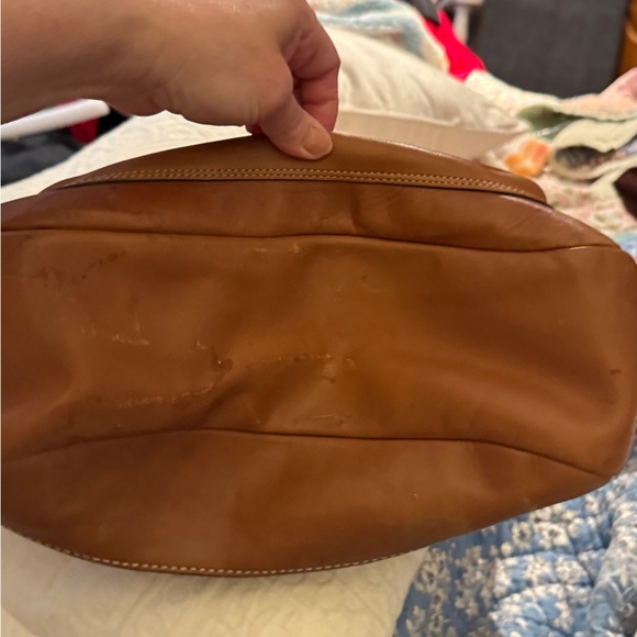 Coach Brown Leather Shoulder Bag with Gold Accents - Picture 8 of 11
